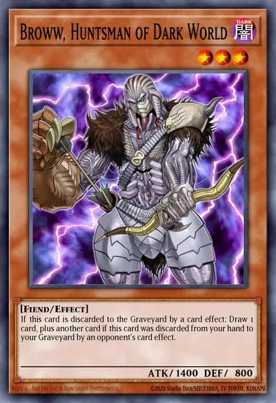Broww, Caçador do Mundo Negro — Carta Yu-Gi-Oh!