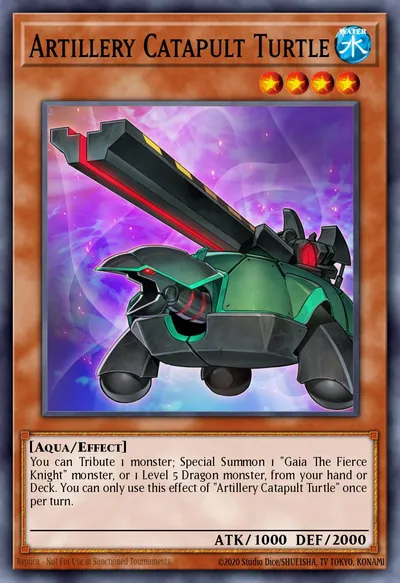 Tartaruga Catapulta de Artilharia — Carta Yu-Gi-Oh!
