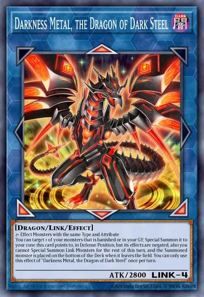 Darkness Metal, o Dragão de Aço Negro — Carta Yu-Gi-Oh!