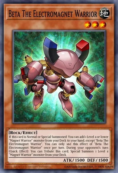 Beta, o Guerreiro Eletroímã — Carta Yu-Gi-Oh!