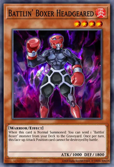 Battlin' Boxer Headgeared — Carta Yu-Gi-Oh!