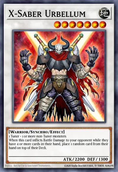 X-Saber Urbellum — Carta Yu-Gi-Oh!