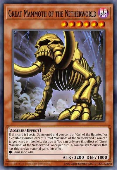 Great Mammoth of the Netherworld — Carta Yu-Gi-Oh!
