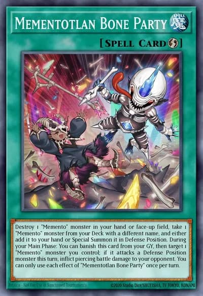 Mementotlan Bone Party — Carta Yu-Gi-Oh!