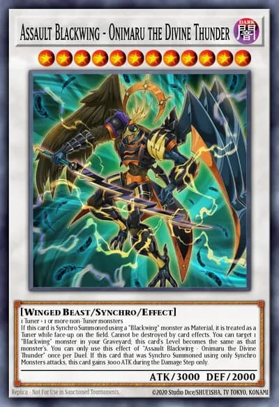 Assault Blackwing - Onimaru o Trovão Divino — Carta Yu-Gi-Oh!