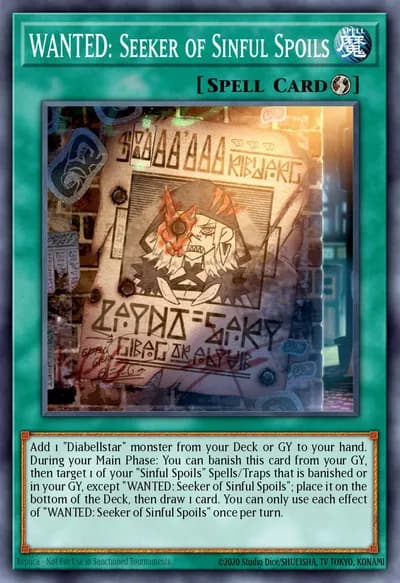 WANTED: Seeker of Sinful Spoils — Carta Yu-Gi-Oh!