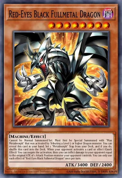 Dragão de Metal Negro de Olhos Vermelhos — Carta Yu-Gi-Oh!