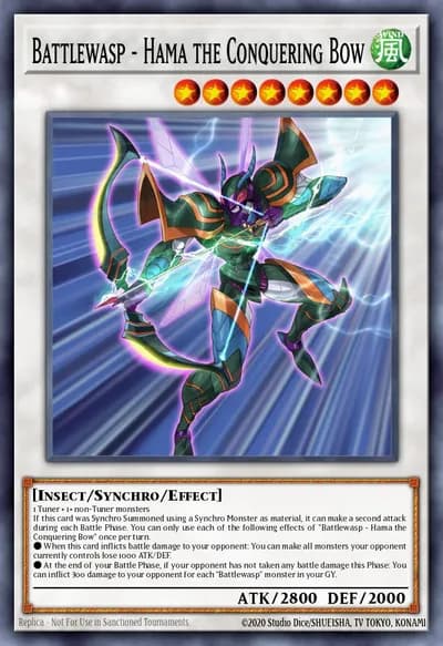 Battlewasp - Hama o Arco Conquistador — Carta Yu-Gi-Oh!