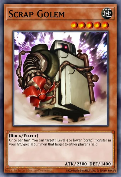 Golem de Sucata — Carta Yu-Gi-Oh!