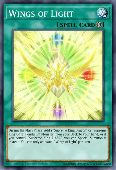 Asas da Luz — Carta Yu-Gi-Oh!