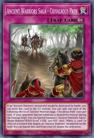 Ancient Warriors Saga - Chivalrous Path — Carta Yu-Gi-Oh!