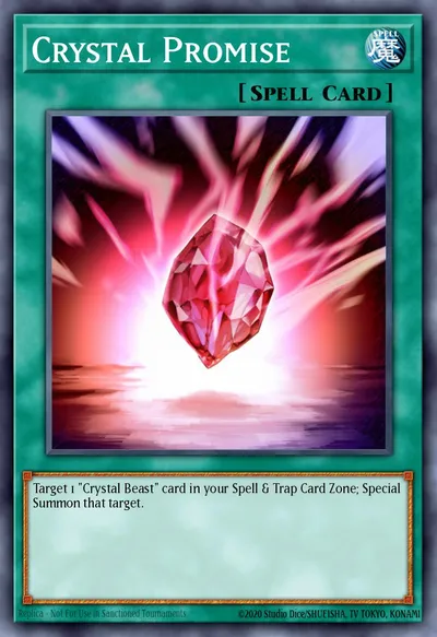 Promessa de Cristal — Carta Yu-Gi-Oh!