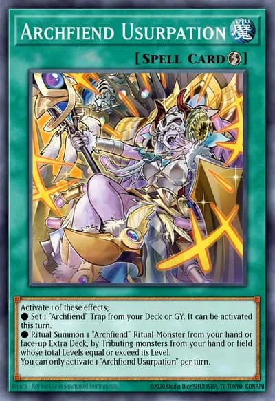 Usurpação do Arquidemônio — Carta Yu-Gi-Oh!