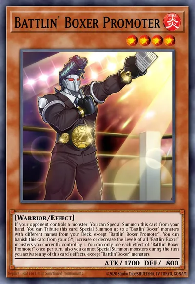 Battlin' Boxer Promoter — Carta Yu-Gi-Oh!