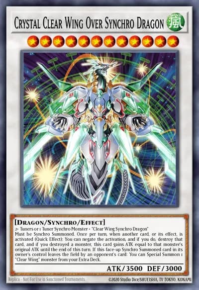 Crystal Clear Wing Over Synchro Dragon — Carta Yu-Gi-Oh!