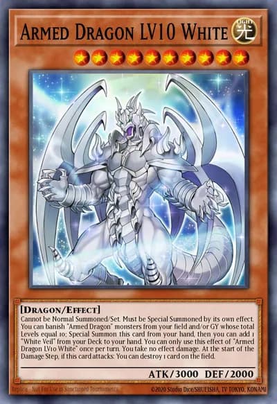 Dragão Armado LV10 Branco — Carta Yu-Gi-Oh!