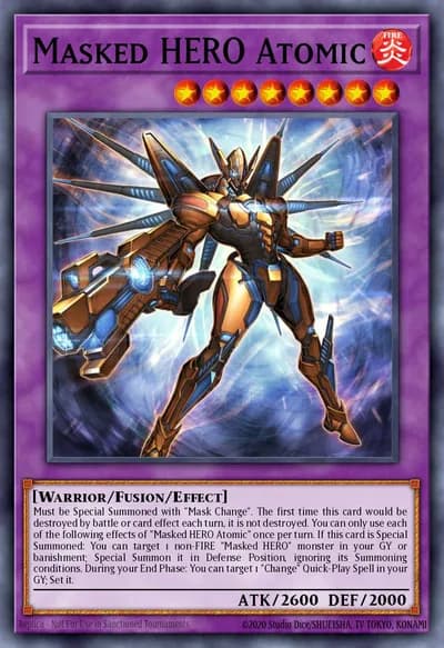 Masked HERO Atomic — Carta Yu-Gi-Oh!