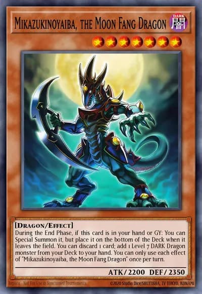 Mikazukinoyaiba, o Dragão Presa Lunar — Carta Yu-Gi-Oh!