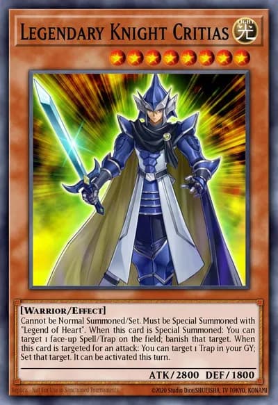 Cavaleiro Lendário Critias — Carta Yu-Gi-Oh!