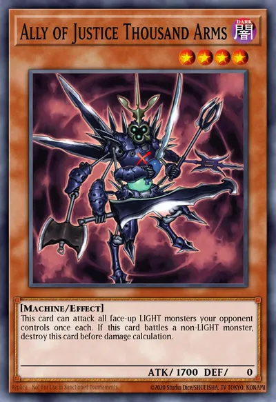 Ally of Justice Thousand Arms — Carta Yu-Gi-Oh!