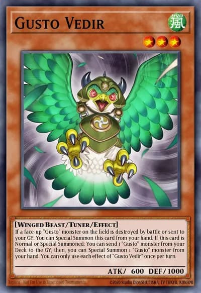 Gusto Vedir — Carta Yu-Gi-Oh!