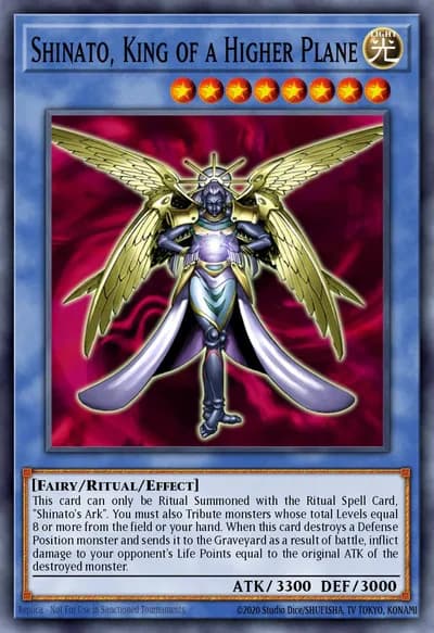 Shinato, Rei de um Plano Superior — Carta Yu-Gi-Oh!