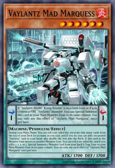 Vaylantz Mad Marquess — Carta Yu-Gi-Oh!