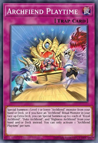 Tempo de Brincadeira do Arquidemônio — Carta Yu-Gi-Oh!