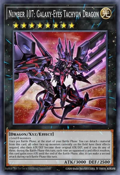 Number 107: Galaxy-Eyes Tachyon Dragon — Carta Yu-Gi-Oh!