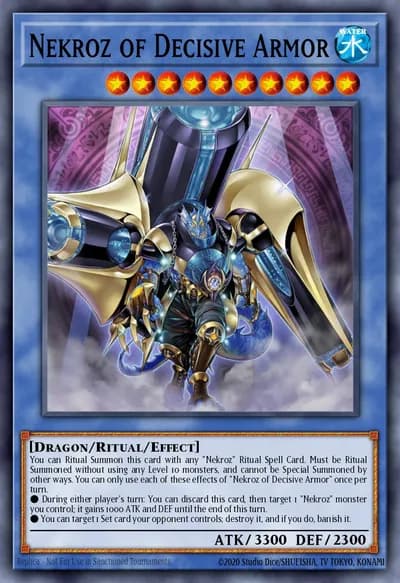 Nekroz da Armadura Decisiva — Carta Yu-Gi-Oh!