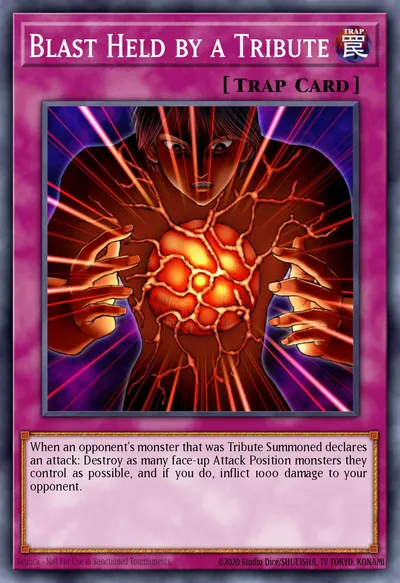 Explosão Retida por um Tributo — Carta Yu-Gi-Oh!