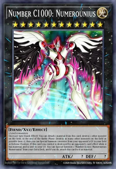 Number C1000: Numerounius — Carta Yu-Gi-Oh!