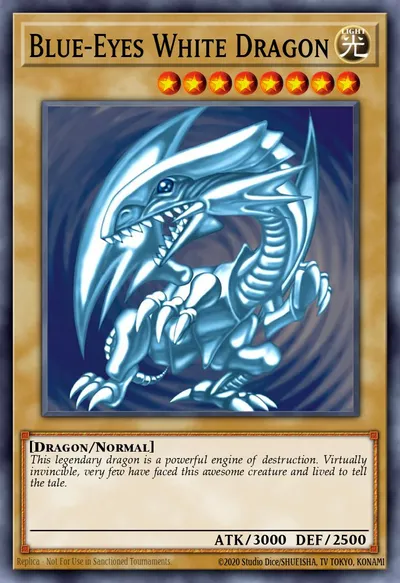 Dragão Branco de Olhos Azuis — Carta Yu-Gi-Oh!