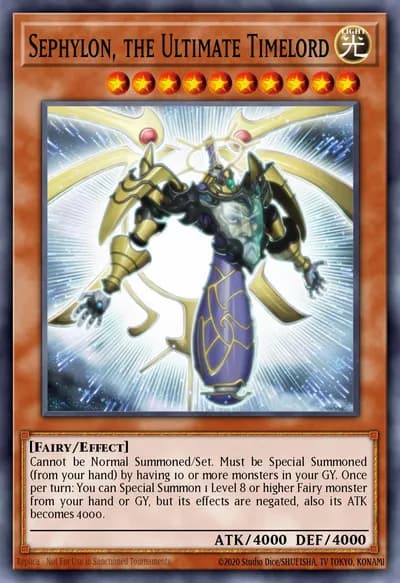 Sephylon, o Senhor do Tempo Supremo — Carta Yu-Gi-Oh!
