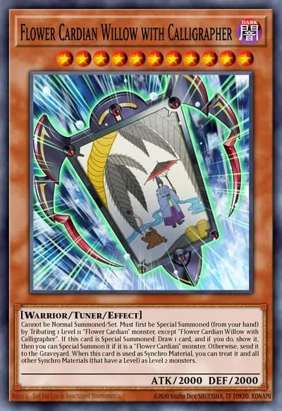 Flower Cardian Willow with Calligrapher — Carta Yu-Gi-Oh!