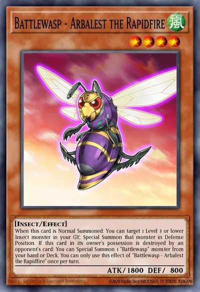 Battlewasp - Arbalest o Disparo Rápido — Carta Yu-Gi-Oh!