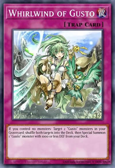 Vendaval de Gusto — Carta Yu-Gi-Oh!