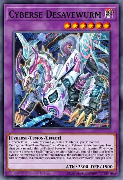 Cyberse Desavewurm — Carta Yu-Gi-Oh!
