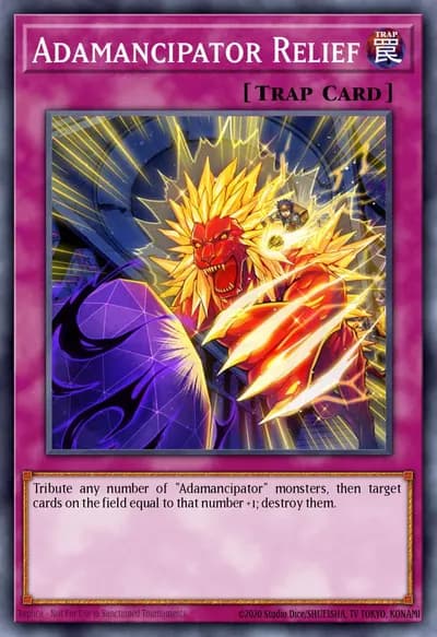 Alívio Adamancipador — Carta Yu-Gi-Oh!