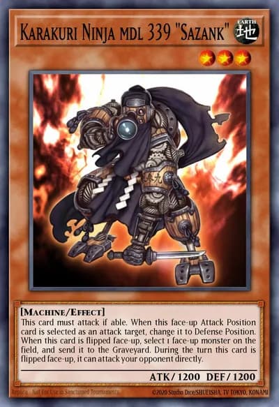 Karakuri Ninja mdl 339 "Sazank" — Carta Yu-Gi-Oh!