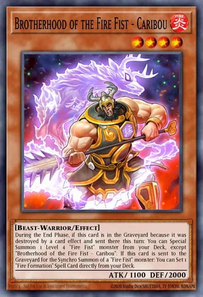 Brotherhood of the Fire Fist - Caribou — Carta Yu-Gi-Oh!