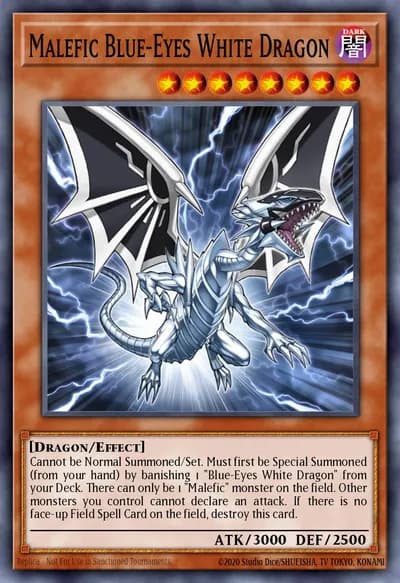 Dragão Branco de Olhos Azuis Maléfico — Carta Yu-Gi-Oh!