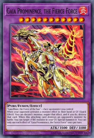 Gaia Prominence, a Força Feroz — Carta Yu-Gi-Oh!