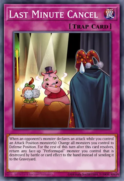Cancelamento de Último Minuto — Carta Yu-Gi-Oh!
