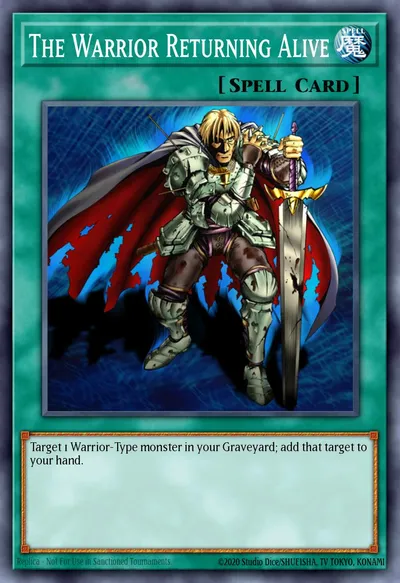 O Guerreiro que Retorna Vivo — Carta Yu-Gi-Oh!