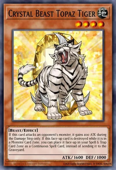 Besta Cristal Topázio Tigre — Carta Yu-Gi-Oh!