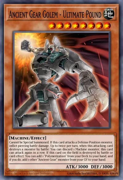 Golem de Engrenagem Antiga - Golpe Supremo — Carta Yu-Gi-Oh!