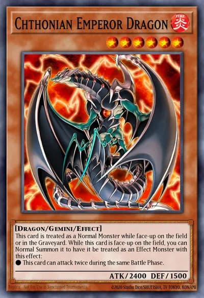 Dragão Imperador Ctoniano — Carta Yu-Gi-Oh!