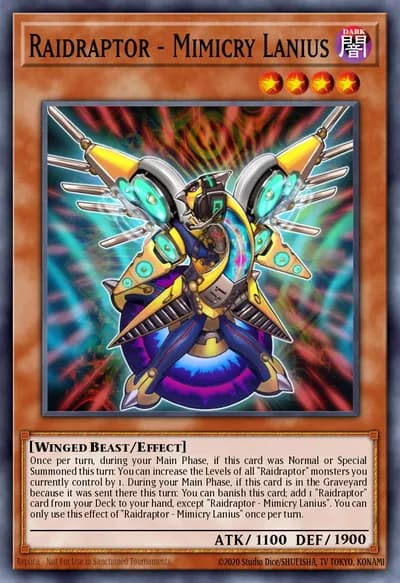 Raidraptor - Mimicry Lanius — Carta Yu-Gi-Oh!