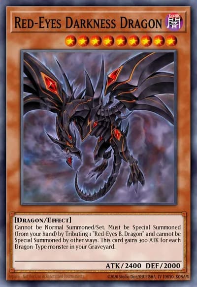 Dragão da Escuridão de Olhos Vermelhos — Carta Yu-Gi-Oh!